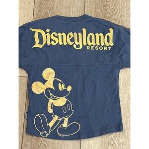 Disneyland Spirit Jersey Kids Size M Mickey Mouse Blue Gold Disney